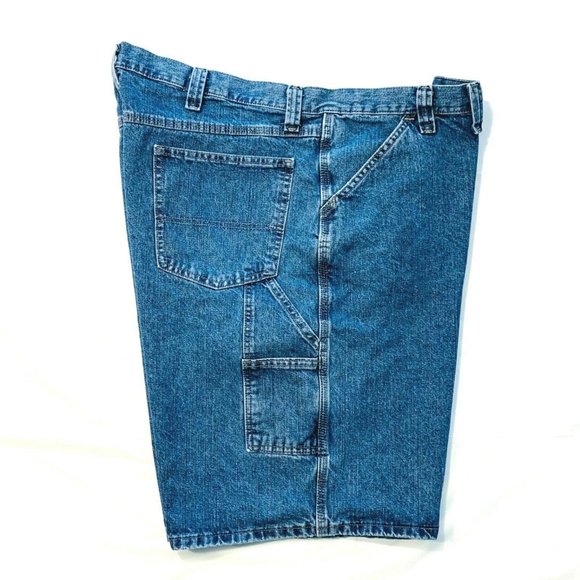 Vtg Wrangler Relaxed Fit Carpenter Denim Shorts - Picture 4 of 12
